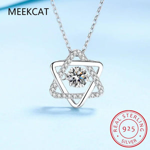 Star Of David 3ct Moissanite Necklace Pendant For Women