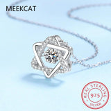 Star Of David 3ct Moissanite Necklace Pendant For Women