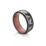 SHOUMAN Solid Wood Titanium Men's Wedding Ring Elk Christmas Gift
