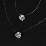 1ct Moissanite Diamond S925 Silver Clavicle Chain Necklace