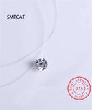 1ct Moissanite Diamond S925 Silver Clavicle Chain Necklace