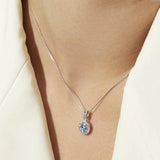 Moissanite Diamond Pendant Necklace 925 Sterling Silver Chain Iced Bling
