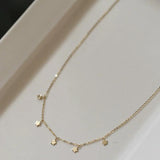 925 Silver Star Pendant Necklace French Style 14k Jewelry