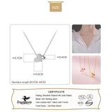 TrustDavis 925 Silver Heart CZ Choker Necklace Bridal S925 Jewelry