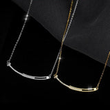 0.9Ct Moissanite Chocker Necklace 925 Stelring Silver Bar Pendant Jewelry