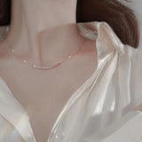 0.9Ct Moissanite Chocker Necklace 925 Stelring Silver Bar Pendant Jewelry
