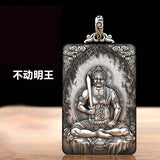 Buddha Amitabha Avalokitesvara Bodhisattva Pendant Silver Necklace