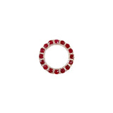 Silver Inlaid Red Gemstones Necklace Clavicle Chain Pendant Wedding Jewelry