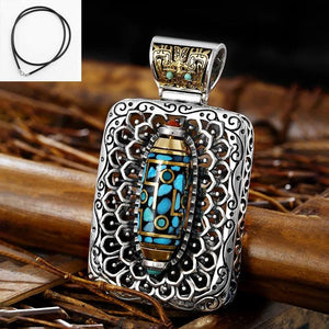 10K Buddha Chaozong Turquoise Sky Ball Pendant