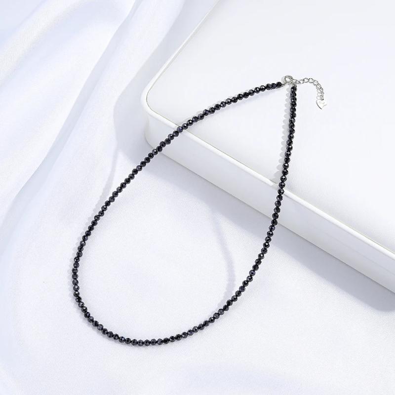 Natural Stone Choker 925 Silver Tourmaline Necklace