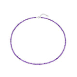Natural Stone Choker 925 Silver Tourmaline Necklace