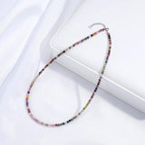 Natural Stone Choker 925 Silver Tourmaline Necklace