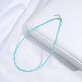 Natural Stone Choker 925 Silver Tourmaline Necklace