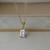 S925 Zircon Pendant Necklace Chain Party Jewelry Collares Bijoux