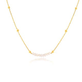 Geometric Pearl Necklace 925 Silver Pendant Chain Choker Bijoux Collar