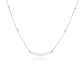 Geometric Pearl Necklace 925 Silver Pendant Chain Choker Bijoux Collar