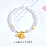 High Pau Electroplated Pearl Convallaria Bracelet