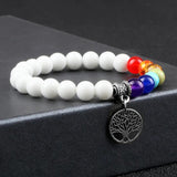 7 Chakra Natural Stone Bracelet 8MM Beaded Crystal Bracelets