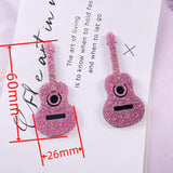 10pcs Arcylic Guitar Charms for DIY Earring Jewelry Making