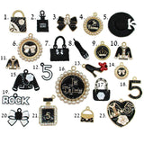 10pcs/set Lipstick Perfume Lip Dress Enamel Charms for DIY Earring Jewelry