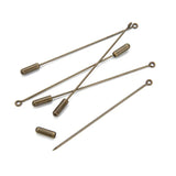 20pcs Antique Bronze Brooch Pins with Safety Pins for DIY Jewelry Making