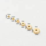 50pcs 14K/18K Plated Brass Spacer Beads 4mm 5mm 6mm Round Flat Bracelet DIY