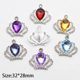 10 pcs Rhinestone Crown Silver Acrylic DIY Wedding Decoration