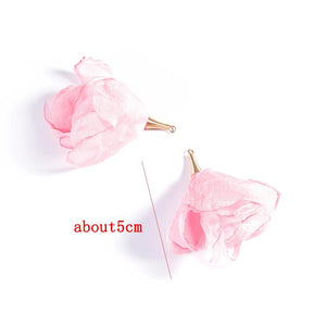 10Pcs Flower Shape Earrings Charms Tassel Pendant DIY Jewelry Making