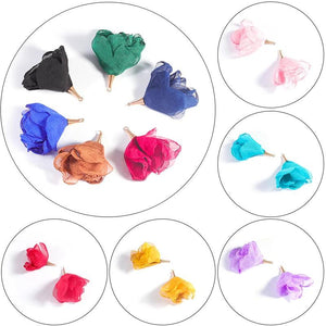 10Pcs Flower Shape Earrings Charms Tassel Pendant DIY Jewelry Making