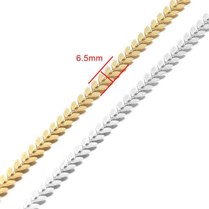 Stainless Steel Link Chain Oval Textured Necklace Chains DIY Jewelry Making