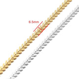 Stainless Steel Link Chain Oval Textured Necklace Chains DIY Jewelry Making