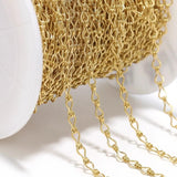 Stainless Steel Link Chain Oval Textured Necklace Chains DIY Jewelry Making