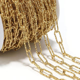 Stainless Steel Link Chain Oval Textured Necklace Chains DIY Jewelry Making