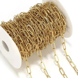 Stainless Steel Link Chain Oval Textured Necklace Chains DIY Jewelry Making