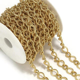 Stainless Steel Link Chain Oval Textured Necklace Chains DIY Jewelry Making