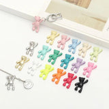 10PCS DIY Cartoon Teddy Bear Pendant Jewelry Accessories Multicolor