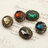 6Pcs Square Decorative Metal Buttons For Clothing Sewing Knitting DIY