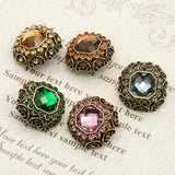 6Pcs Square Decorative Metal Buttons For Clothing Sewing Knitting DIY