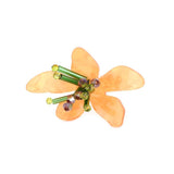 Za Acrylic Flower Rings Beaded Floral Finger Ring Christmas Wedding Jewelry