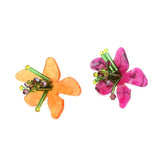 Za Acrylic Flower Rings Beaded Floral Finger Ring Christmas Wedding Jewelry