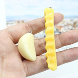 10Pcs French Fries Charm Pvc for Earring KeyChain Diy Jewelry