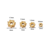 30Pcs Stainless Steel Flower Spacer Bead Charms for DIY Bracelets Jewelry Making