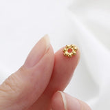 30Pcs Stainless Steel Flower Spacer Bead Charms for DIY Bracelets Jewelry Making