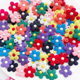 10/20pcs Flower Pendant PVC Key Ring Charms DIY Keychains Keyrings Bags