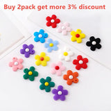 10/20pcs Flower Pendant PVC Key Ring Charms DIY Keychains Keyrings Bags