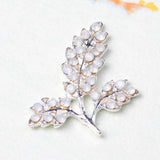 10pcs 25x27mm Metal Alloy Crystal Leaf Jewelry Making Accessories