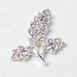 10pcs 25x27mm Metal Alloy Crystal Leaf Jewelry Making Accessories