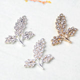 10pcs 25x27mm Metal Alloy Crystal Leaf Jewelry Making Accessories