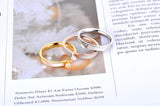 Stainless Steel Ring with Rose Zircon & Rhinestone for Christmas Gift