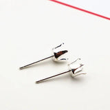 Sterling Silver Round Earring Stud Post Components for Jewelry Making